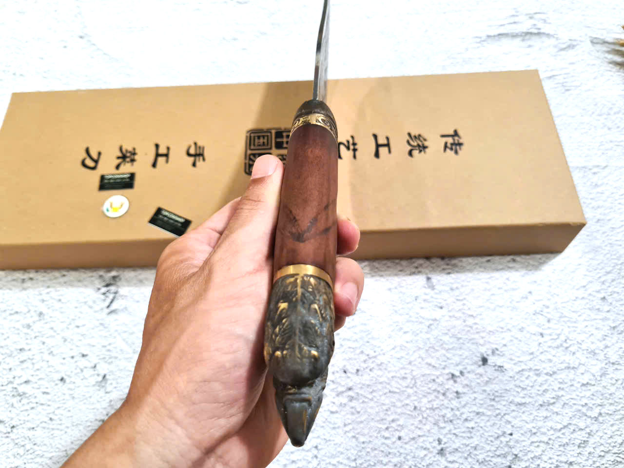 DAO BẾP - DAO THÁI CẮT HOA VĂN KHÂU ĐỒNG MÃ DT159 NTVN topcomshop vn