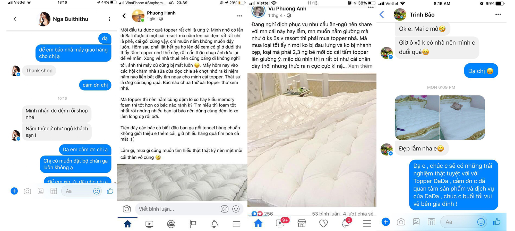 Topper nệm, nệm tăng tiện nghi cao cấp DaDa - Tấm trải làm mềm đệm dày 9cm - Chỉ có trong khách sạn,resort 5 sao - Êm, Mềm, Mát - HÀNG CHÍNH HÃNG
