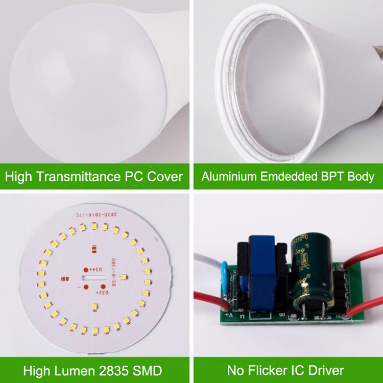 Bóng đèn led 9w ánh sáng vàng siêu sáng, bóng đèn A70 ánh sáng vàng 3000K