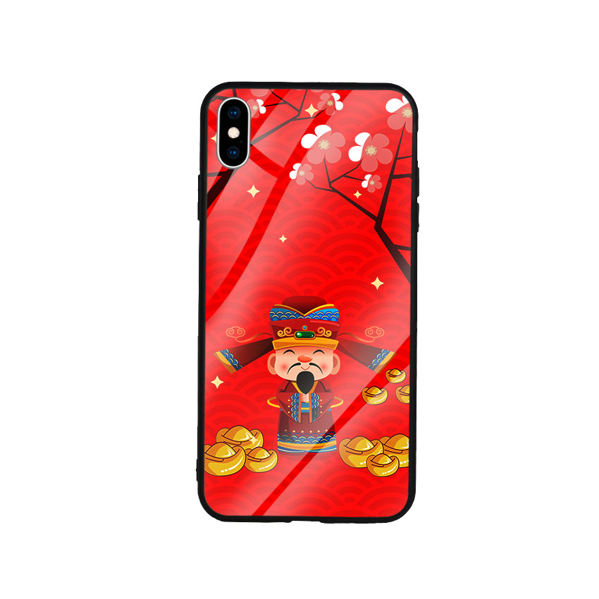 Ốp Lưng Kính Cường Lực cho điện thoại Iphone Xs Max - Thần Tài 01