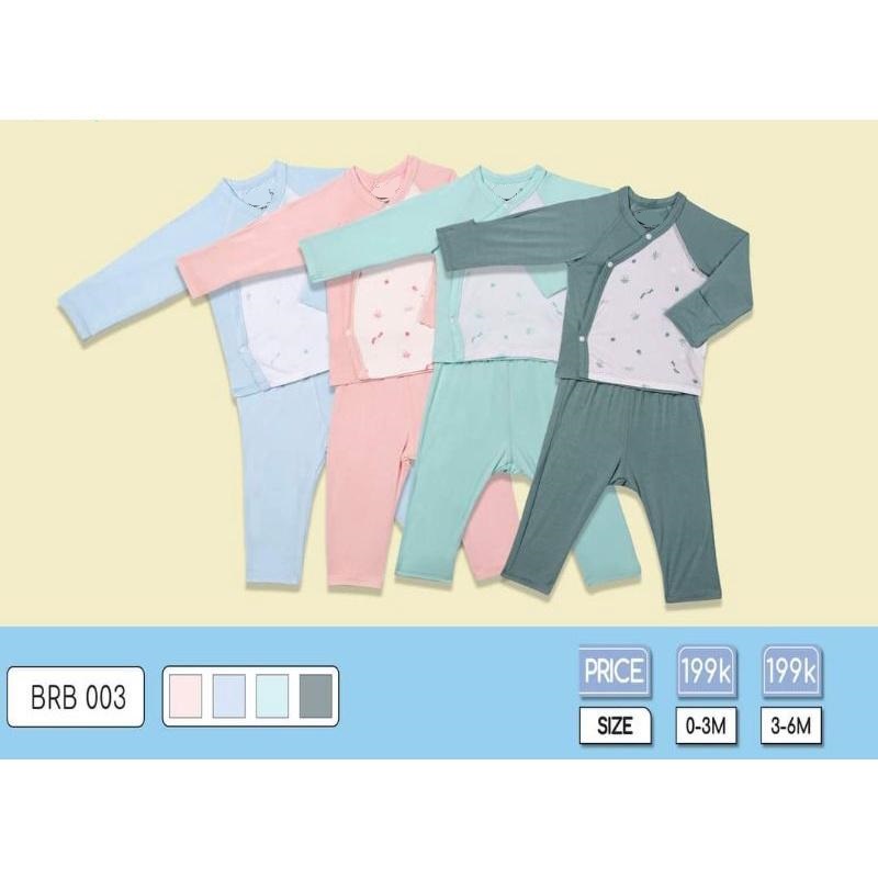 Sale_ Bộ sơ sinh baby cài chéo chất bamboo Organic siêu đẹp cho bé