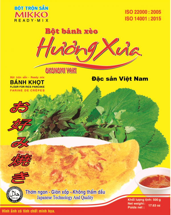 Bột bánh xèo, bánh khọt 500gr - HƯƠNG XƯA MIKKO