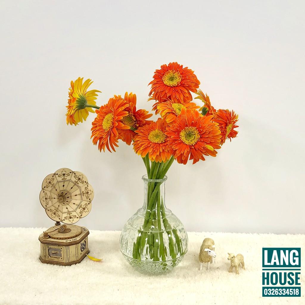 Bình Hoa - LỌ CẮM HOA THUỶ TINH CÓ HOA VĂN