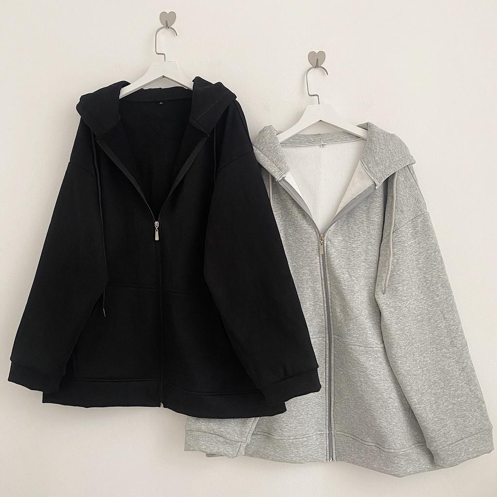 Áo Khoác Nỉ Hoodie Zip Form Rộng Nam Nữ Unisex