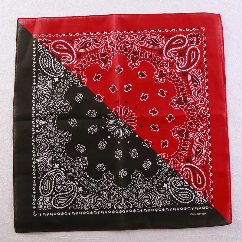 Khăn bandana 2 màu khăn turban cotton nam nữ size 55*55cm