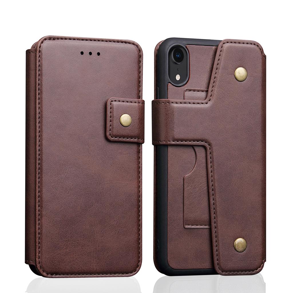 Wallet Case with Credit Card Holder, Premium PU Leather Kickstand Durable Shockproof Phone Case Cover for Apple iPhone XR