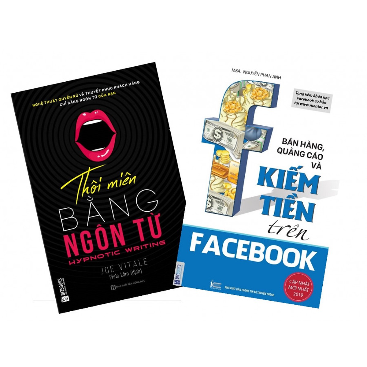 Combo 2 cuốn sách cực hot Thôi miên bằng ngôn từ + Bán hàng, quảng cáo và kiếm tiền trên facebook(Tặng Kèm Bookmark PL)