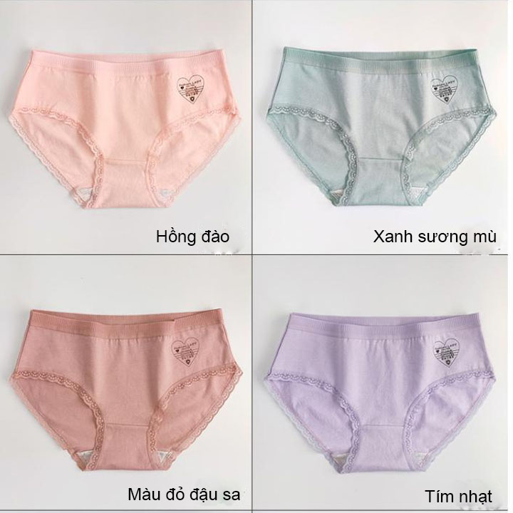 Combo 5 Quần lót nữ kiểu nhật bản thoáng khí chất liệu cotton