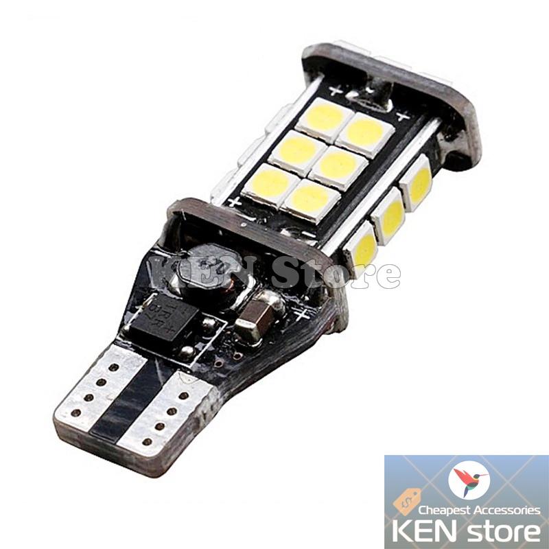 Bóng LED T15 chân bóng T10 làm xi nhan, đèn lùi cho ô tô, xe máy 24 chip smd 3030