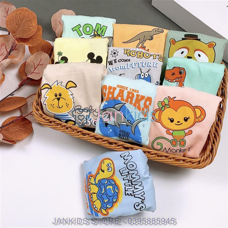 Quần chục đùi in mông thú 100% cotton mềm mịn cho bé 4-15kg