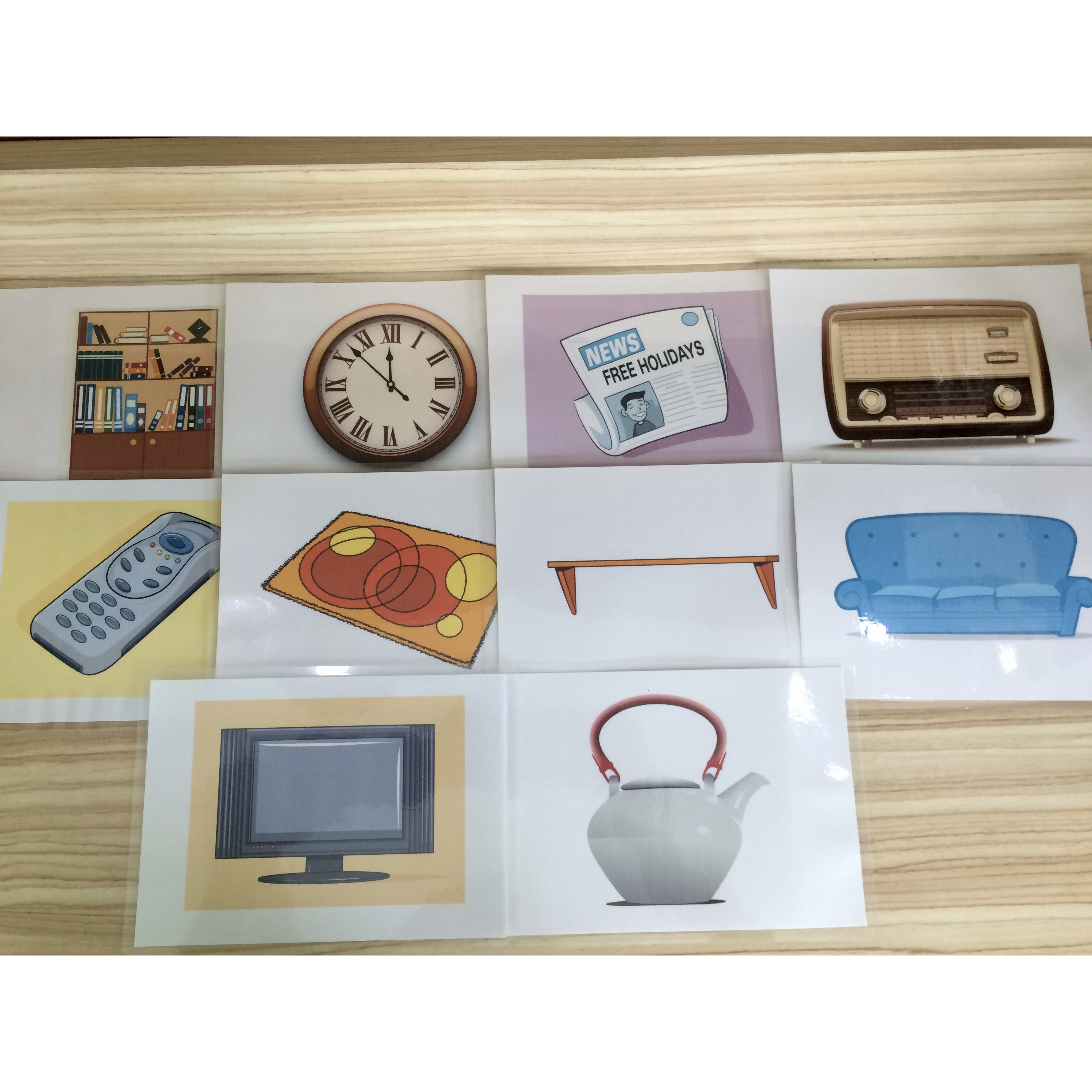 House Object Flashcards - Living-room - Thẻ học tiếng Anh chủ đề Các vật dụng phòng khách - 10 cards