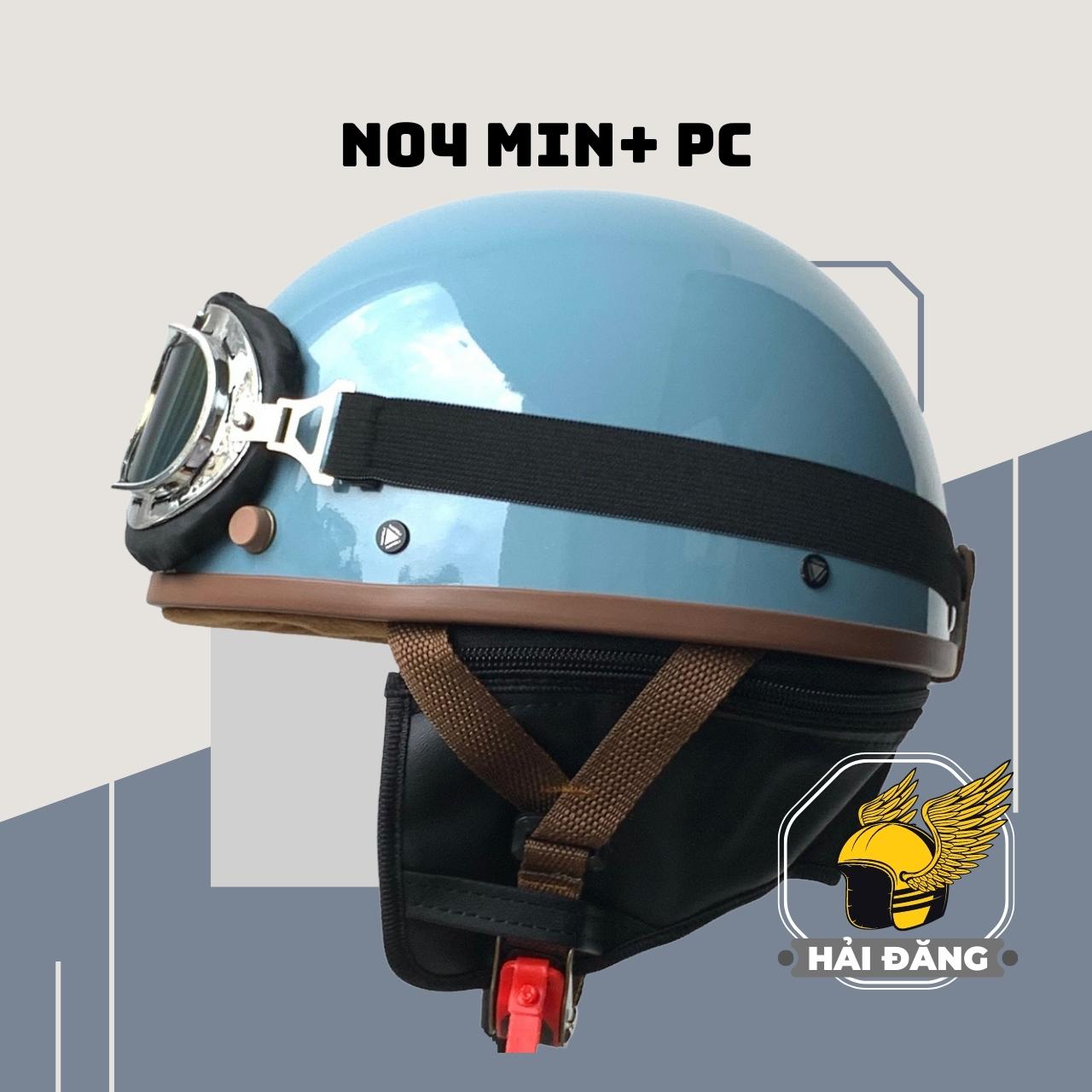 COMBO Mũ Bảo Hiểm 1/2 Napoli Haley N120 Kèm Kính Phi Công - Bảo hành 12 tháng