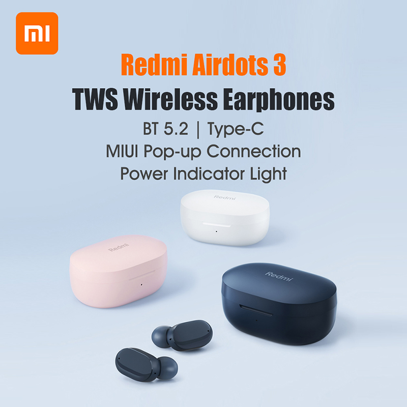 Tai nghe không dây Xiaomi Airdots 3 TWS Tai nghe âm thanh nổi Bass BT5.2 chính hãng