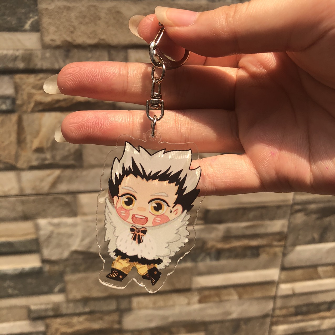 ( Mica trong acrylic ) Móc khóa HAIKYUU CHÀNG KHỔNG LỒ TÍ HON quà tặng xinh xắn dễ thương in hình anime chibi