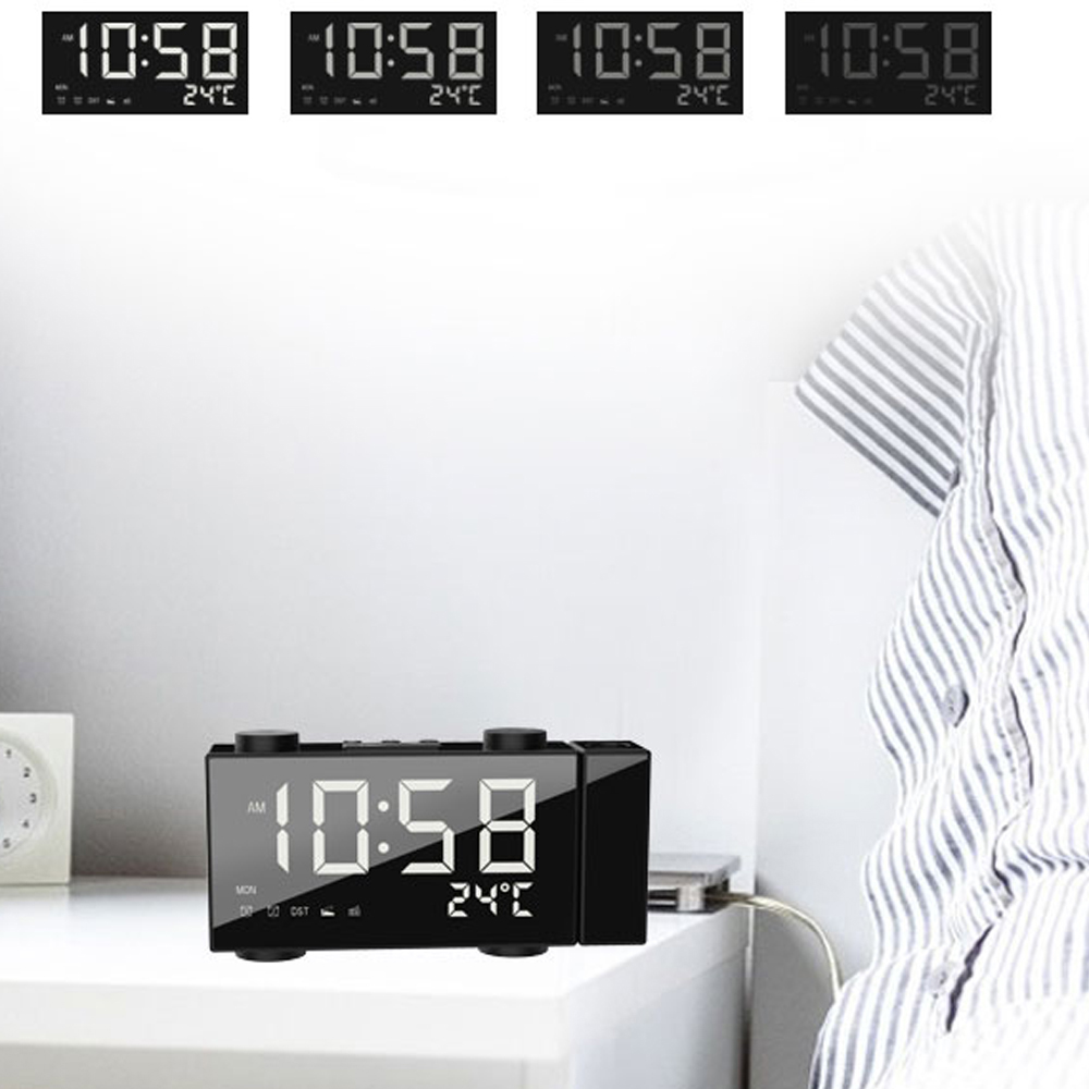 Đồng hồ báo thức kỹ thuật số đa năng có màng LCD hiển thị thời gian , dự báo thời tiết