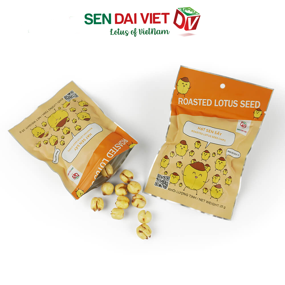 Hạt Sen Sấy- Nguyên Vị, Vị Phô Mai, ĐV- Sen Đại Việt- 2 Gói-Gói 25g