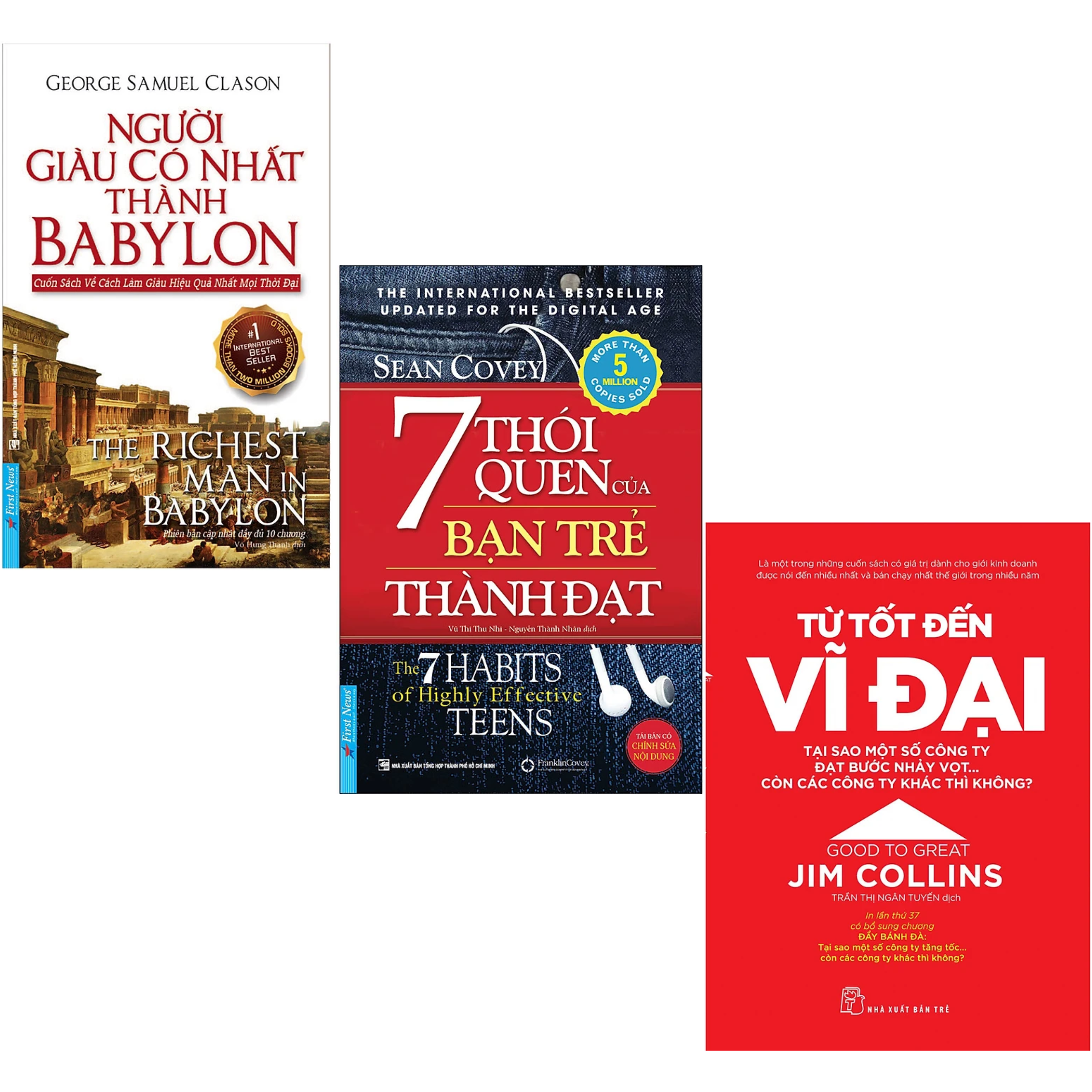 Combo 3Q: Người Giàu Có Nhất Thành Babylon + 7 Thói Quen Của Bạn Trẻ Thành Đạt + Từ Tốt Đến Vĩ Đại