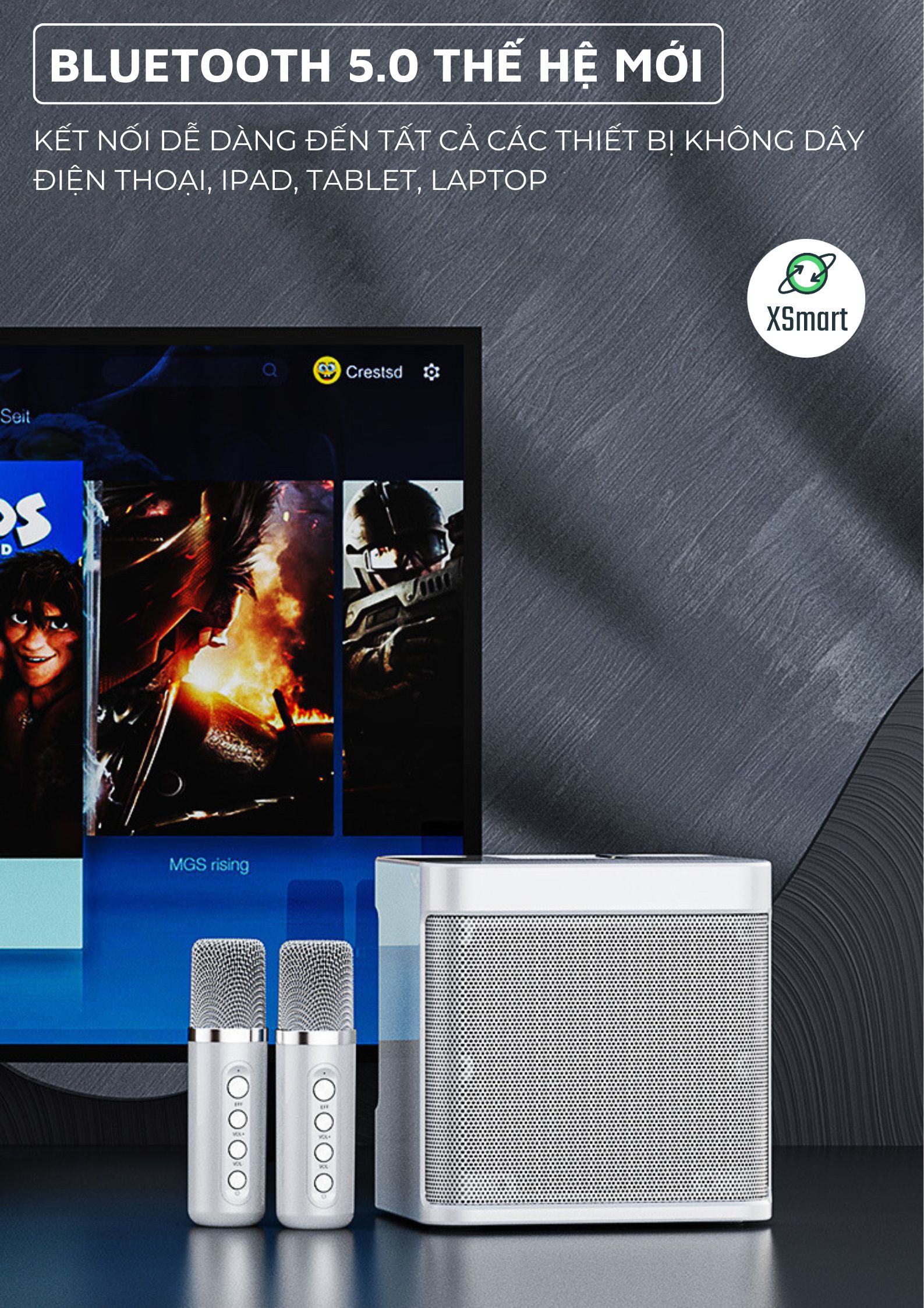 Loa Hát Karaoke Thông Minh Bluetooth 203BT NEW 2023 Có Thể Đổi Giọng Để Livestream Có VoiceMod Chỉnh Giọng-Hàng Chính Hãng