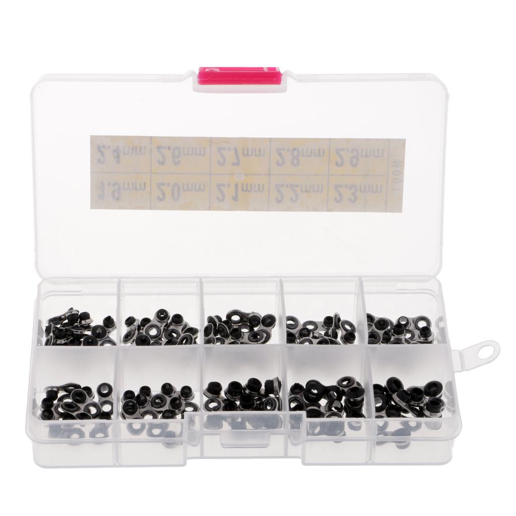100Pcs/box Fishing Rod Guides Building Fishing Rod Eye Ring Rod Repair Kit