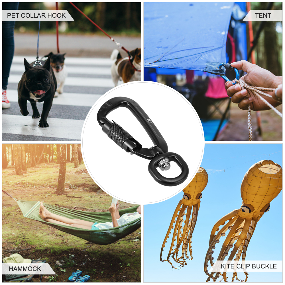 Móc khóa đa năng, Kẹp Carabiner xoay 360 độ