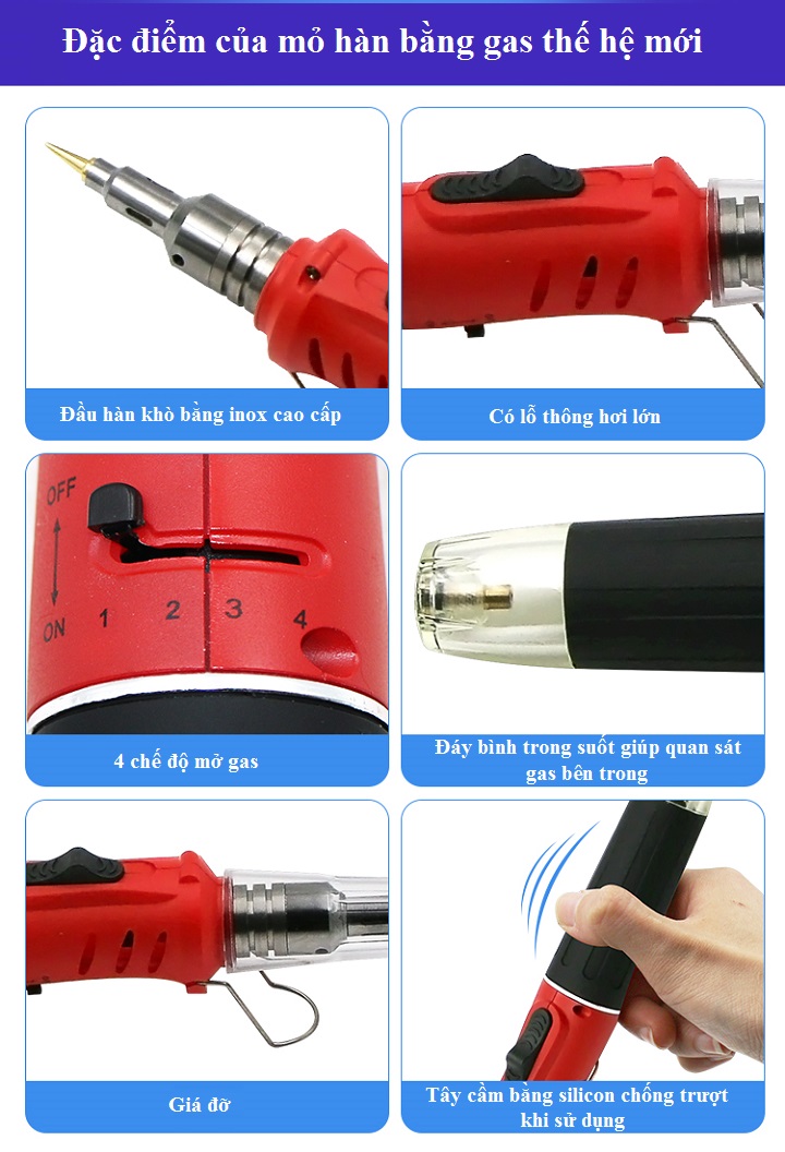 Máy hàn mini bằng gas có bật lửa cao cấp