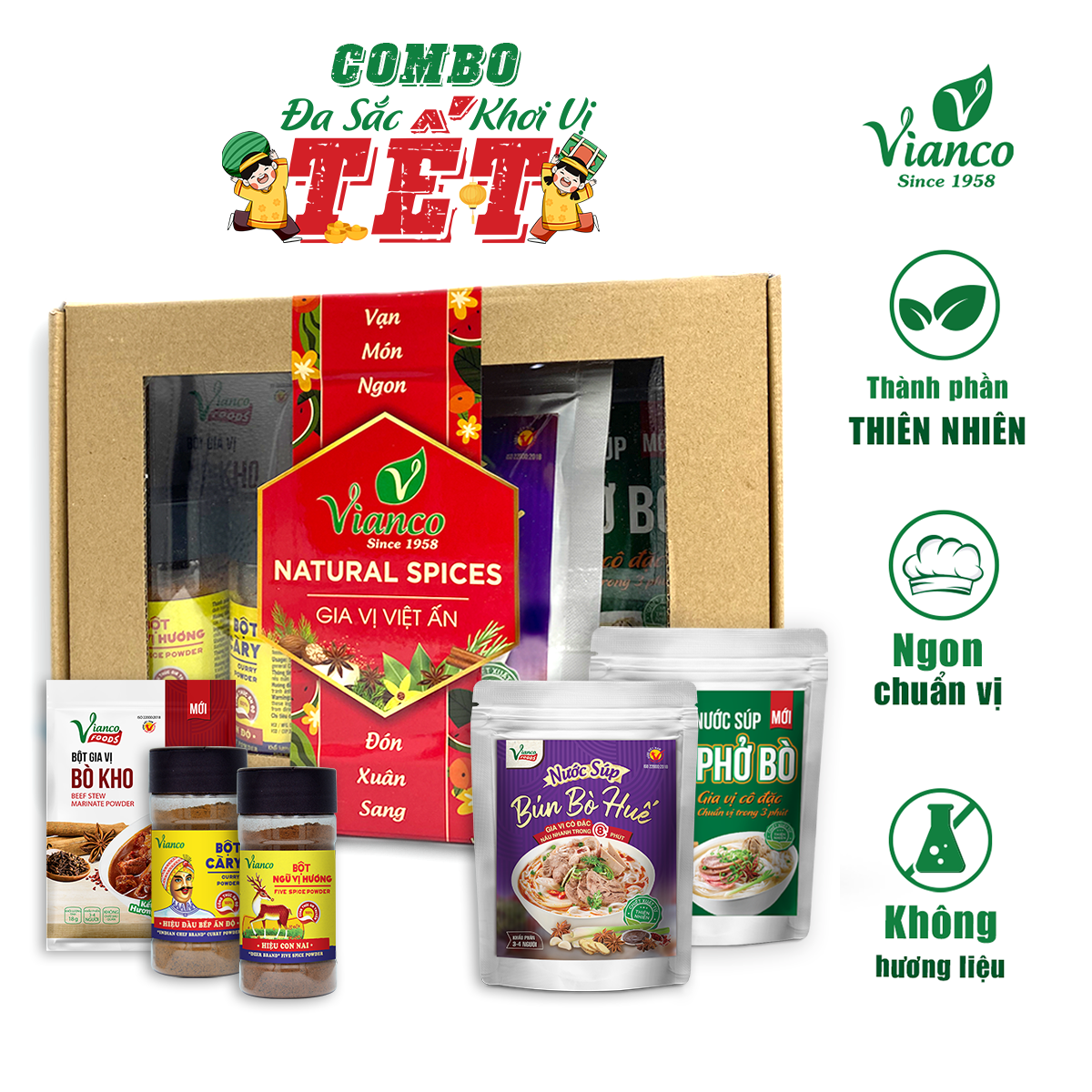 Combo Gia Vị Tết  “Đa Sắc Khơi Vị Tết” - Hộp quà tặng