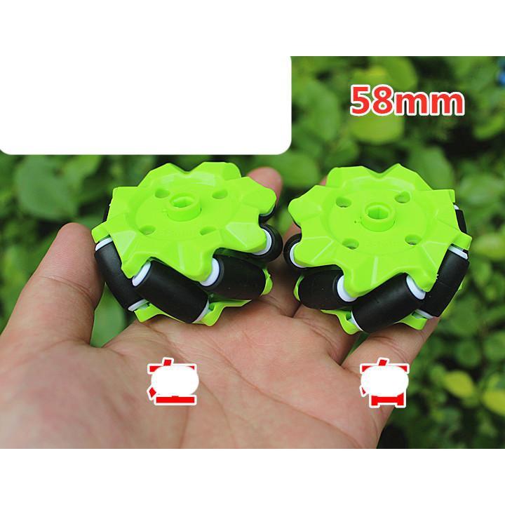 2 cái bánh xe Mecanum đa hướng 58mm