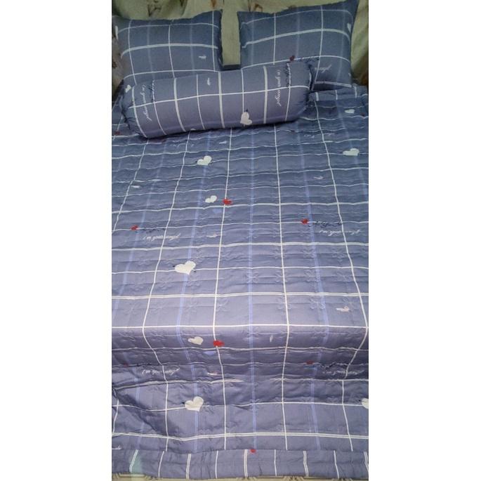 Bộ Drap Cotton Thắng Lợi Kèm Mền Chần Gòn -5 món hoặc mền lẻ