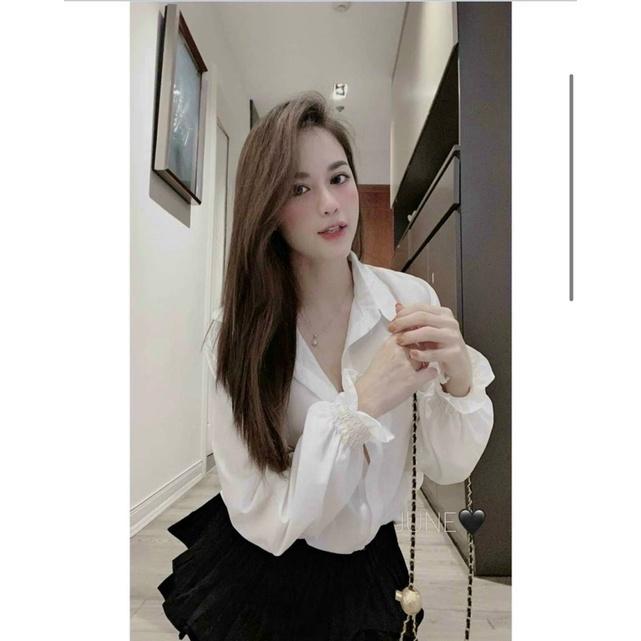 Áo sơ mi tay chun cá tính cho nữ