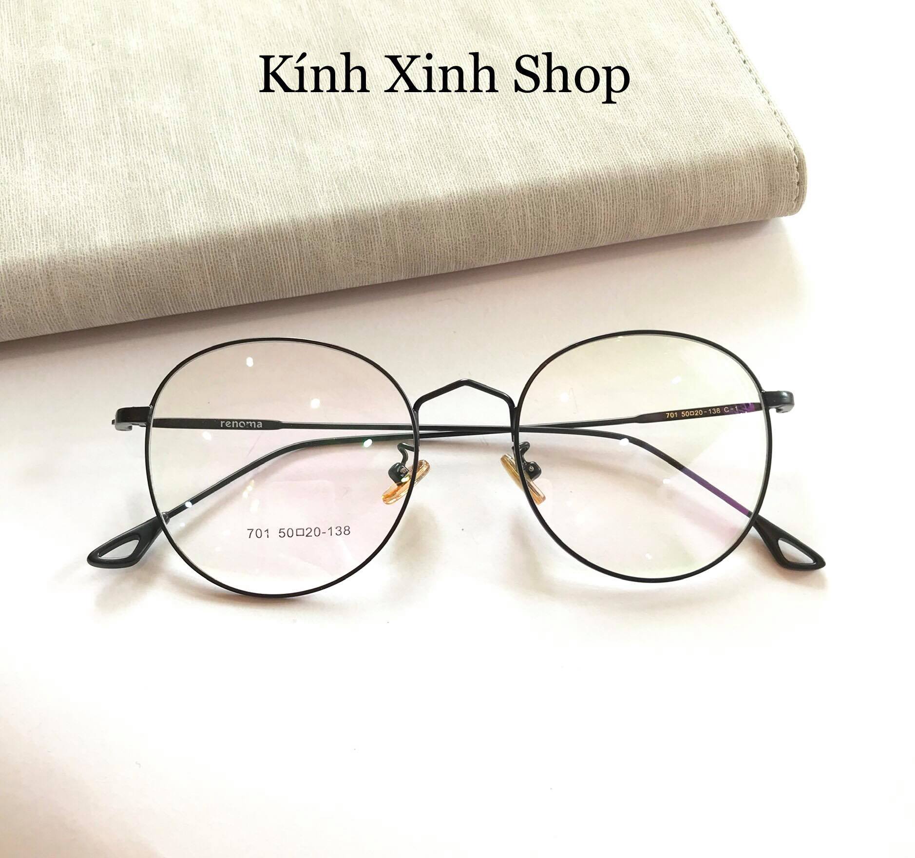 Kính Mắt Gọng Tròn Kim Loại Chống Ánh Sáng Xanh - REN701