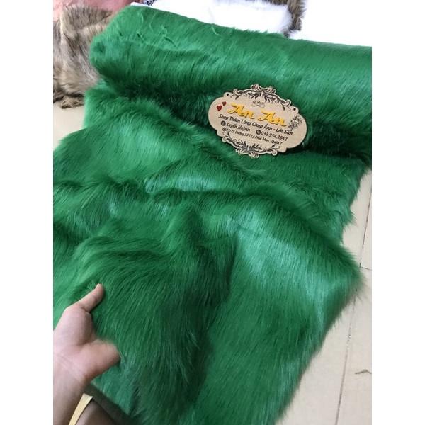 Thảm lông chụp hình - trải bàn màu xanh lá