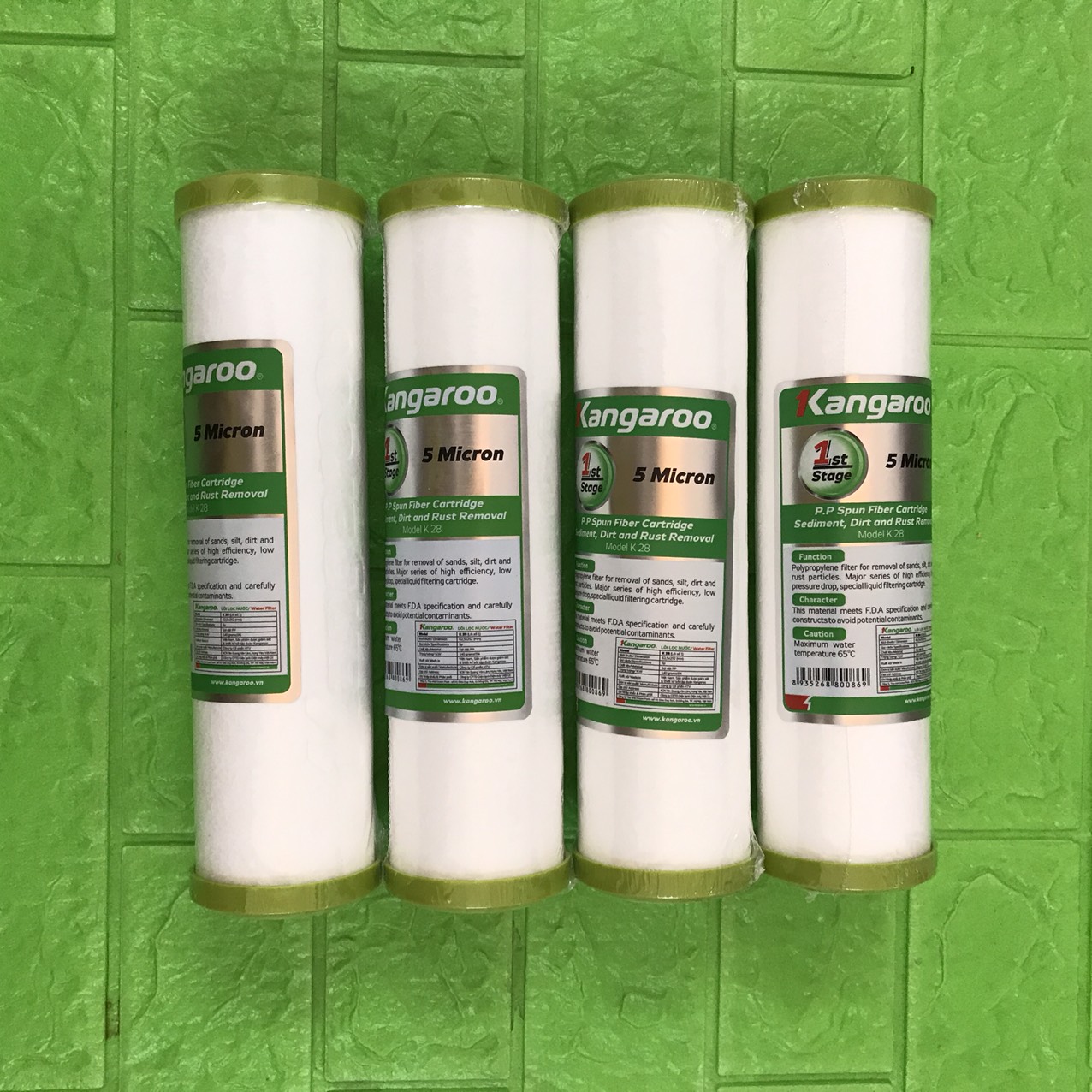 Combo 4 Lõi Lọc Nước Số 1 Kangaroo - Hàng Chính Hãng Kangaroo