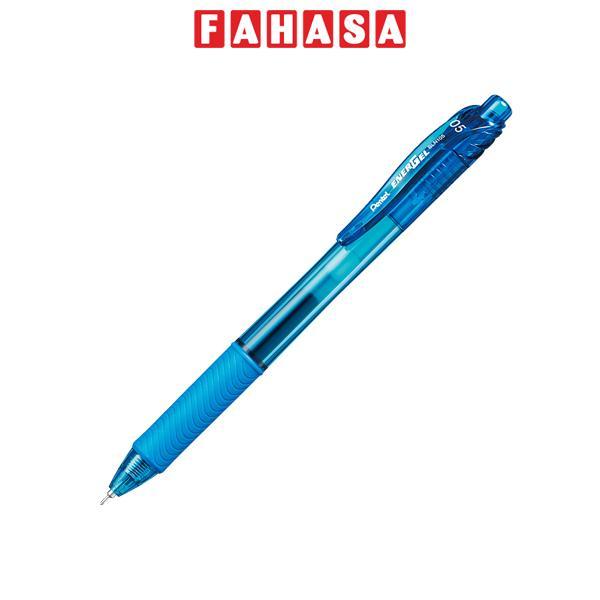 Bút Gel Bấm Energel 0.5 mm - Pentel BLN105-SX - Mực Xanh Da Trời Nhạt