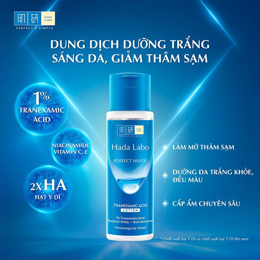 Dung dịch dưỡng trắng da tối ưu Hada Labo Perfect White Tranexamic Acid Lotion 170ml