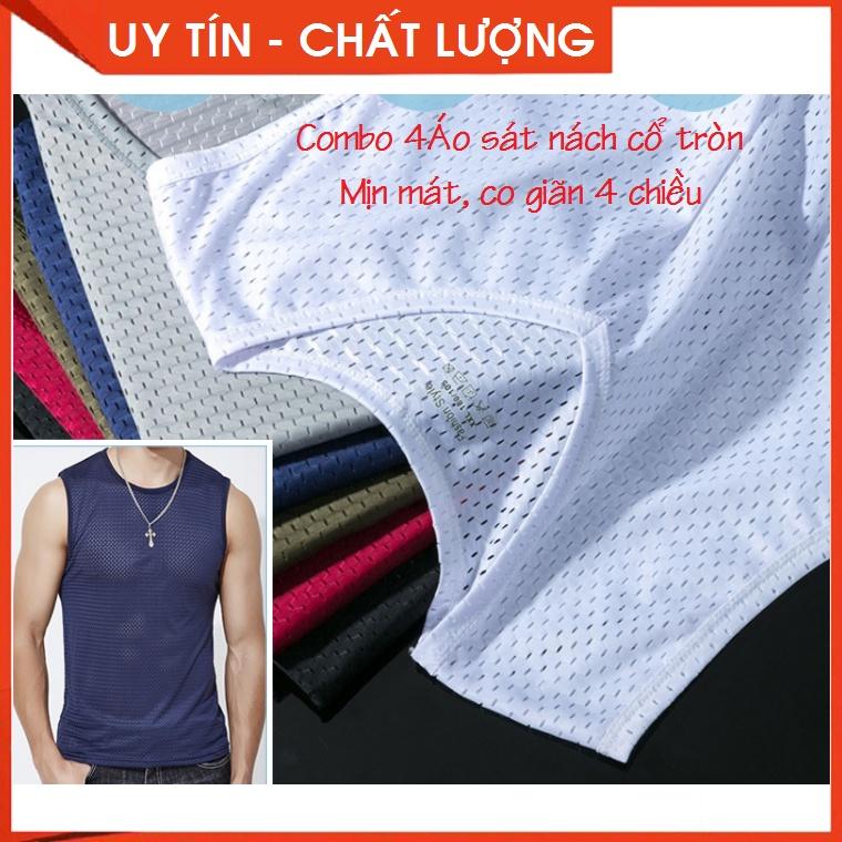 Combo 4 màu_ Áo thun Nam dạng lưới co giãn 4 chiều, Áo phông Nam