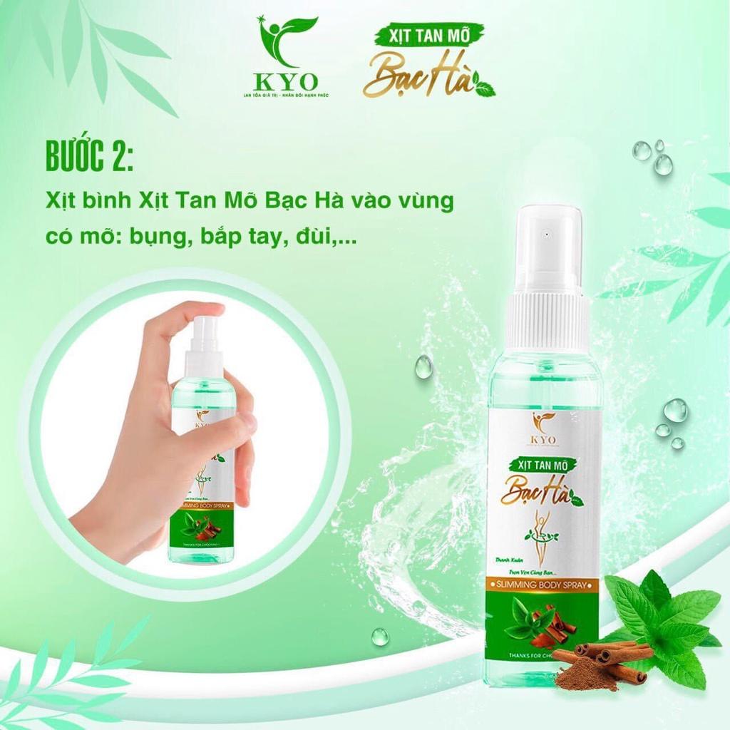 Xịt Tan Mỡ Bạc Hà 100ml giúp đào thải mỡ lấy lại vóc Dáng Chuẩn