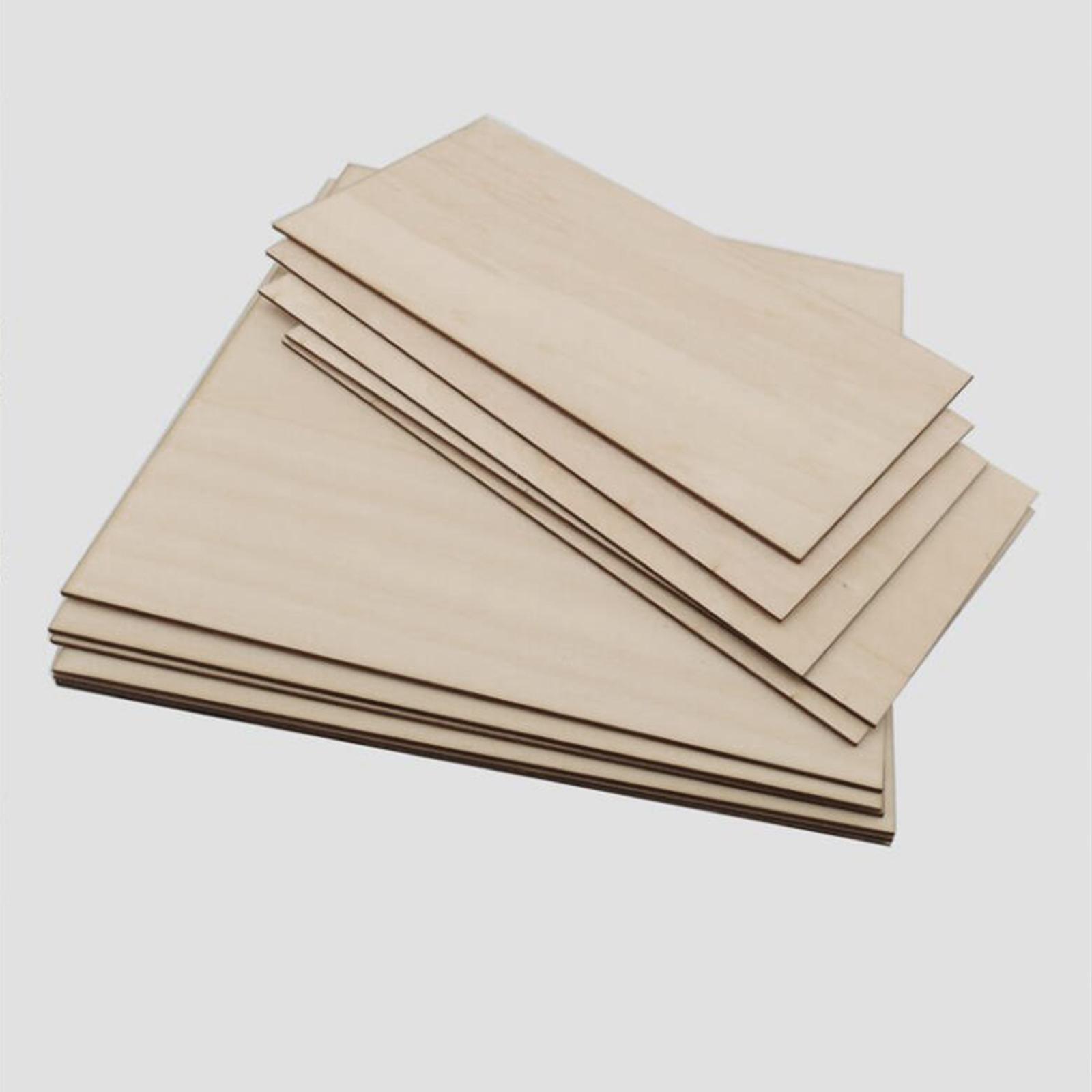 5 Pieces Wood Sheets Craft Supplies Hobby Materials DIY Projects DIY Wooden Plate Thin Crafts Wood Board for Ship Make Models