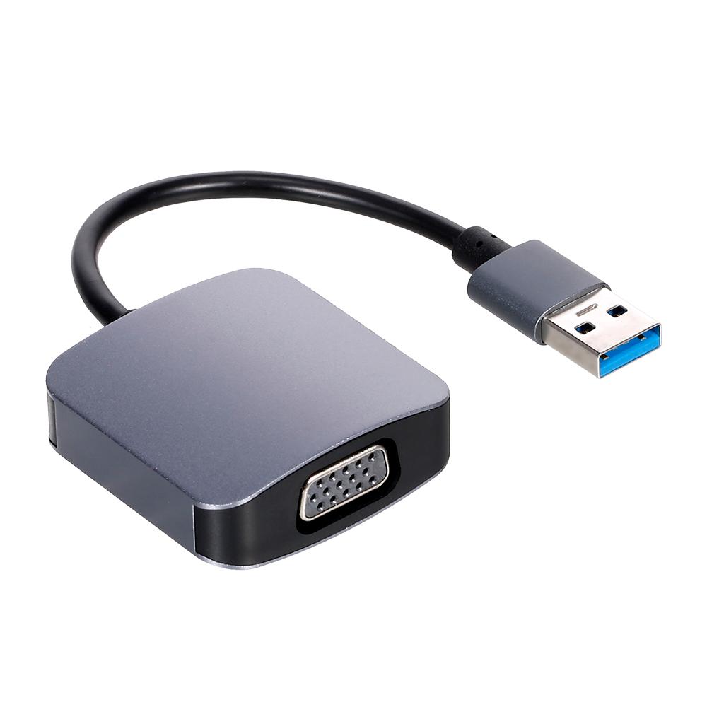 Bộ chuyển đổi USB sang VGA Bộ điều hợp video 1080P Ultra HD USB3.0 phản chiếu màn hình cho TV / Màn hình / Máy chiếu