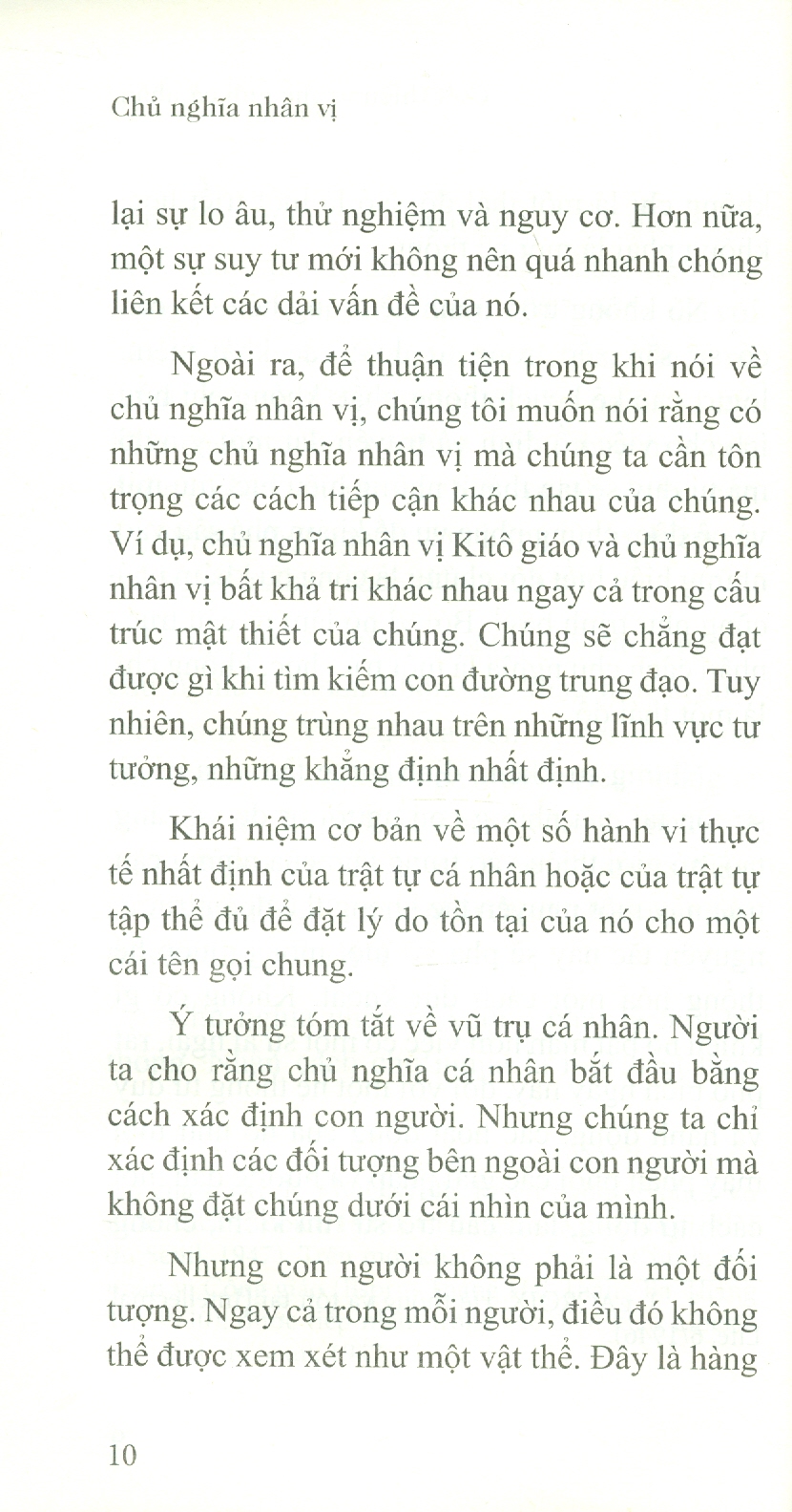 Chủ Nghĩa Nhân Vị - Emmanuel Mounier; Võ Thị Thu Thảo dịch