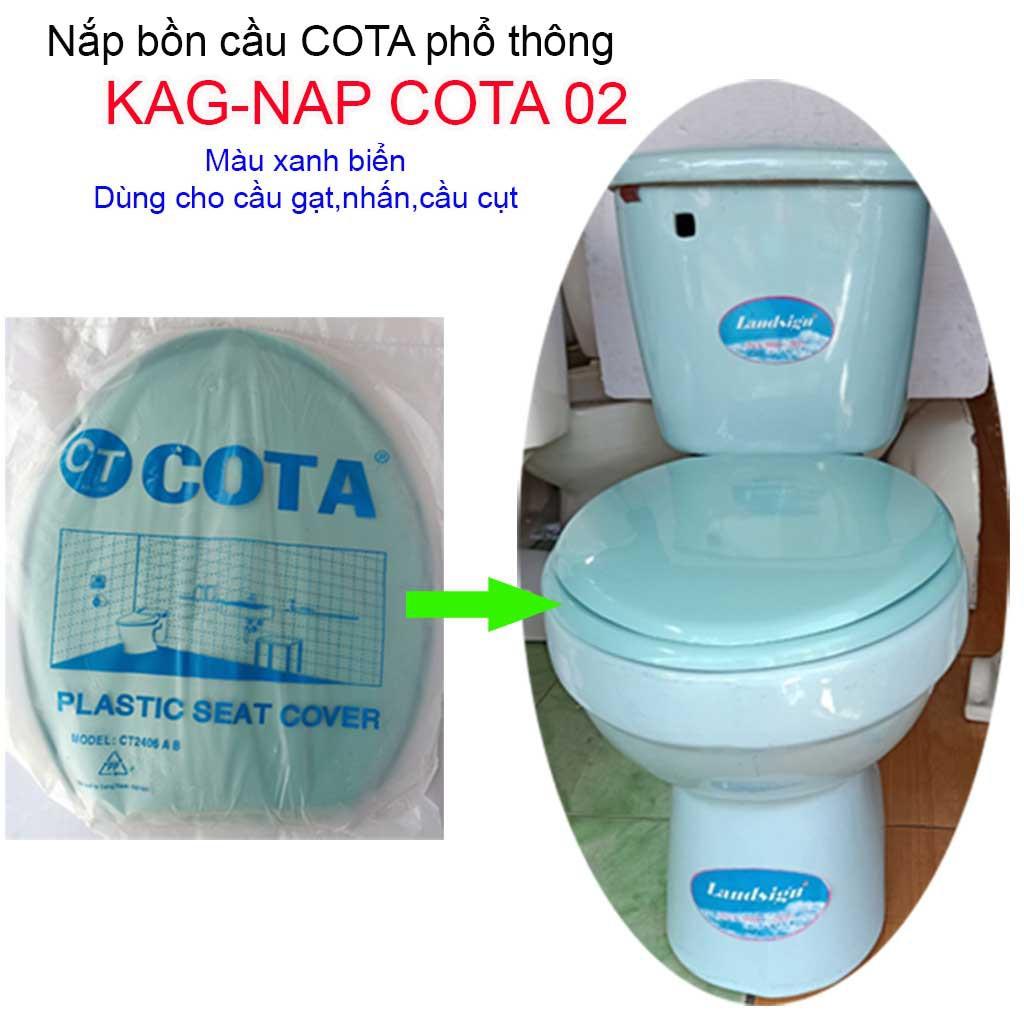 Nắp đậy bàn cầu Cota, Nắp bồn cầu phổ thông màu xanh biển KAG-NAP Cota02