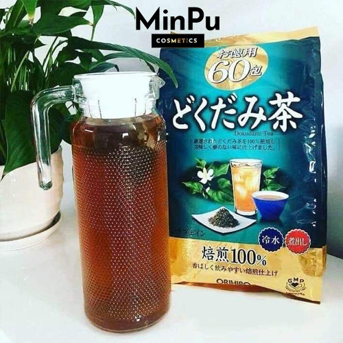 Trà Diếp Cá Orihiro Tiêu Mụn, Mát Gan, Giải Độc - Dokudami Tea Orihiro 60 gói/ bịch