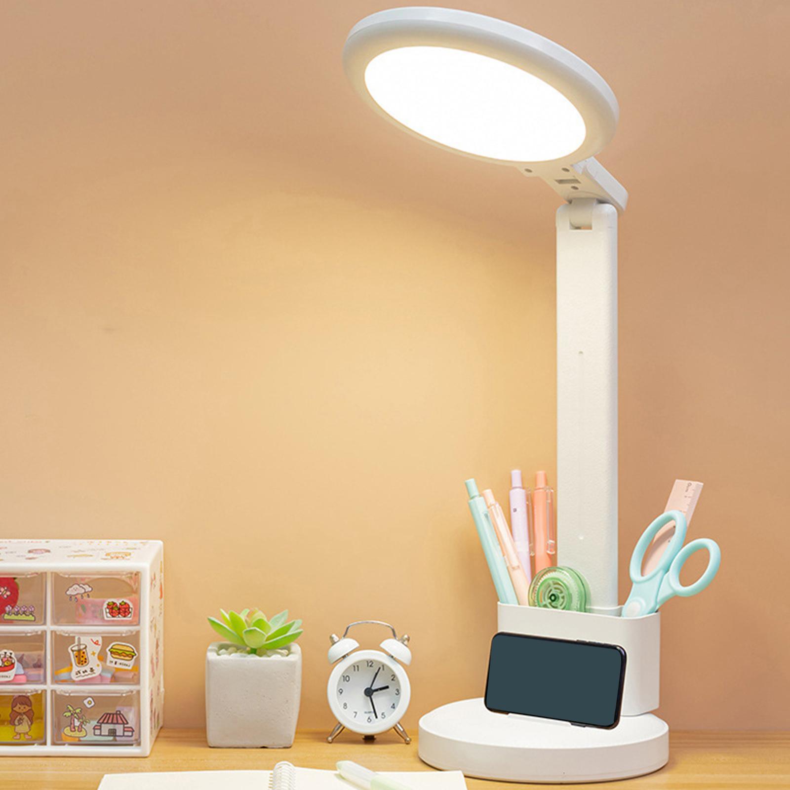 LED Desk Lamp Bedside Reading Lights Eye Caring Foldable for Study Dormitory