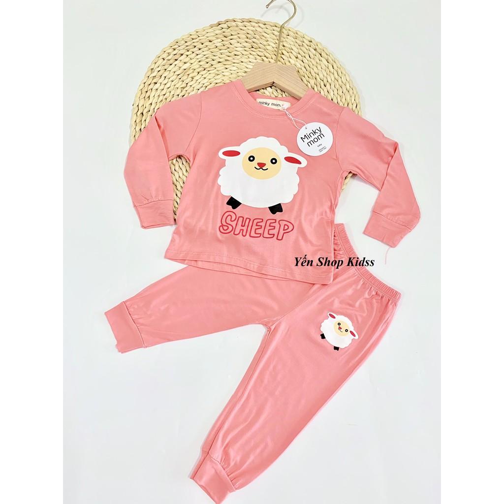 Bộ Dài Tay Minky Mom Chất Thun Lạnh Họa Tiết Cực Đẹp Cho Bé