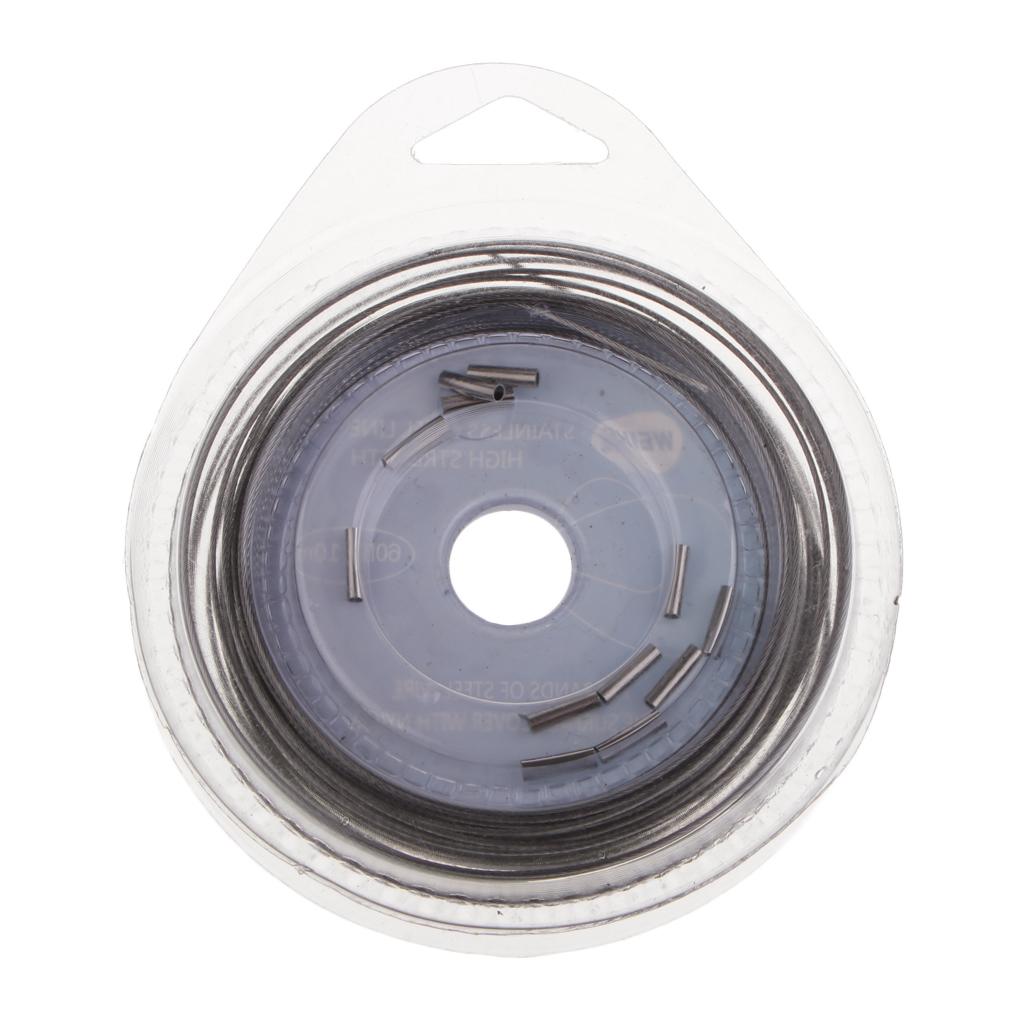 2pcs Fishing Wire Leader Gear Nylon Coated Stainless Steel 10m/32feet Length