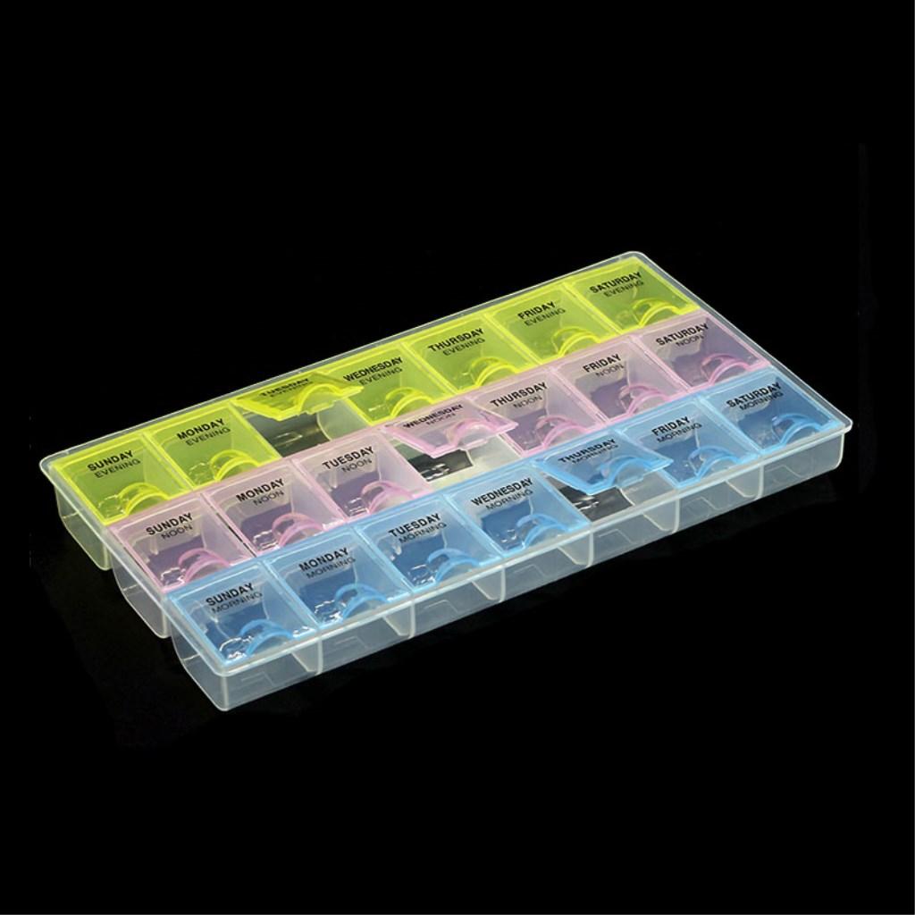 Colorful Plastic 21 Slots Electric IC Parts Wire Terminals Kit Storage Box