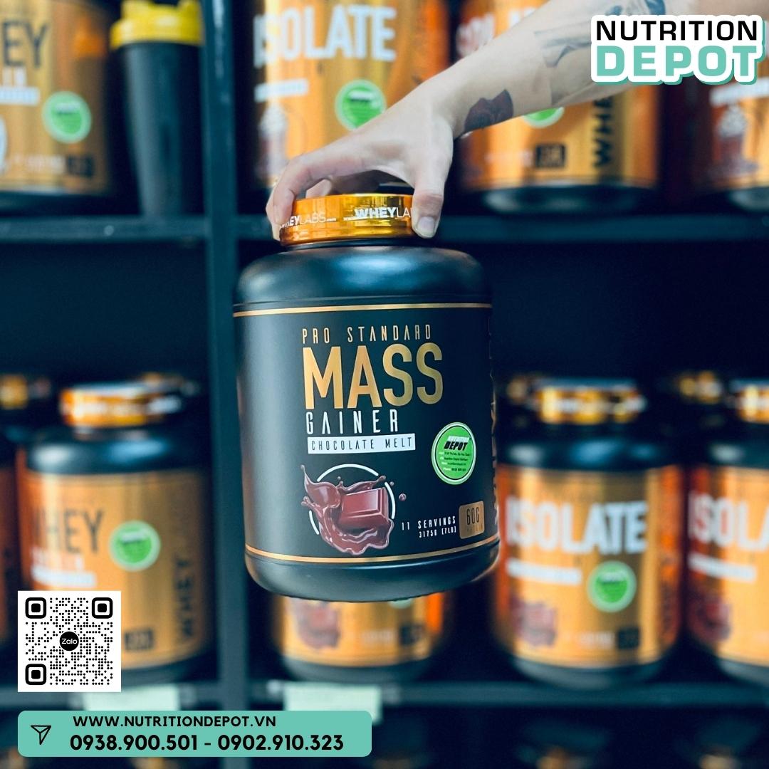 Sữa tăng cân và tăng cơ Wheylabs Mass Gainer Pro Standard 3.1kg - Tặng kèm BCAA 30 lần dùng - Nutrition Depot Vietnam