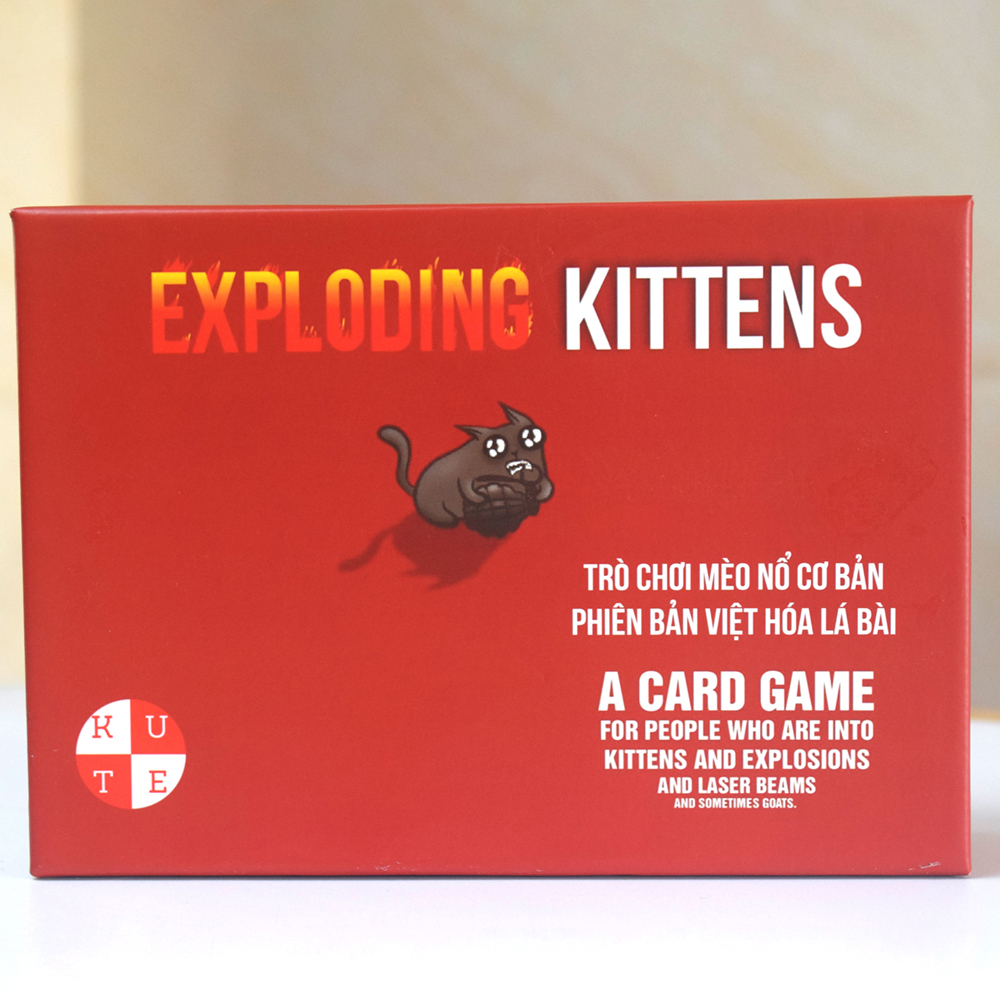 Bài Mèo Nổ Giá Rẻ Việt Hóa Lá Bài 2021 Exploding Kittens 56 Lá Cán Màng Chất Giấy Dày Dặn Rẻ Sập Sàn