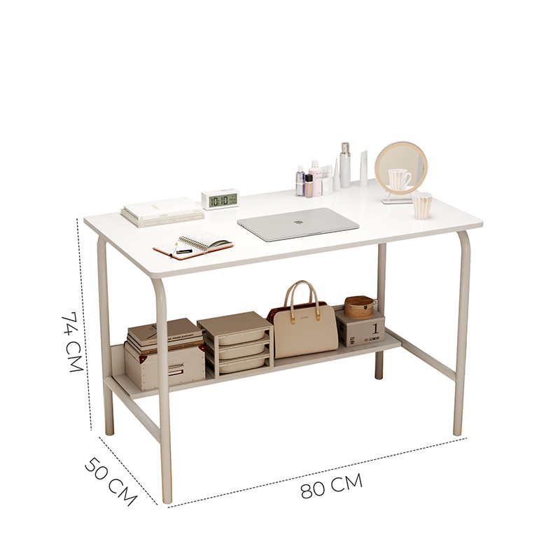 Bàn làm việc IGA kèm kệ sách decor phong cách minimalísm - GM162