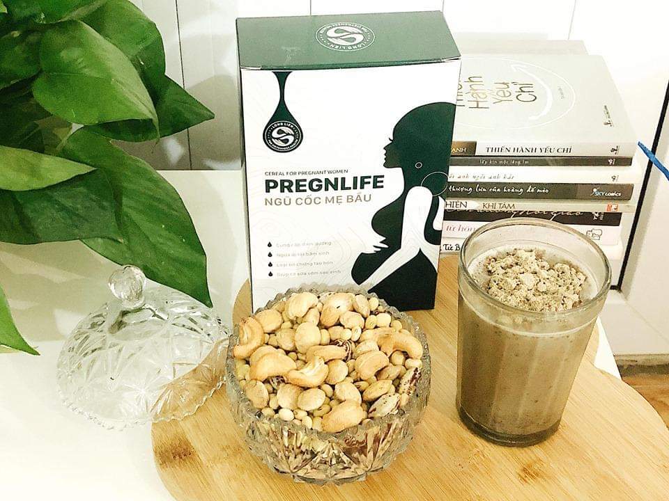 Ngũ Cốc Mẹ Bầu Pregnlife Long Liên (500gr) - Ngũ Cốc Cho Bà Bầu Lolifood - Ngũ Cốc Cao Cấp Siêu Dinh Dưỡng Cho Mẹ Và Thai Nhi - Bổ Sung Omega3, DHA, Canxi, Sắt - Hỗ Trợ Cho Sự Phát Triển Toàn Diện Và An Toàn Của Bé - Chứng Nhận ATVSTP