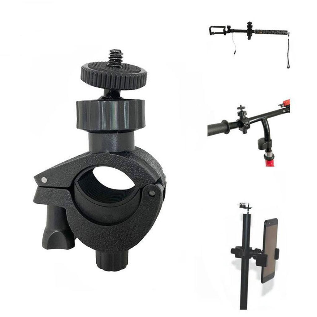 2x Ball Head Clamp Mount 1/4" Screw Mount Swivel Bracket for Tripod Black